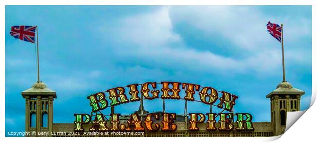 Majestic Palace Pier Brighton  Print by Beryl Curran
