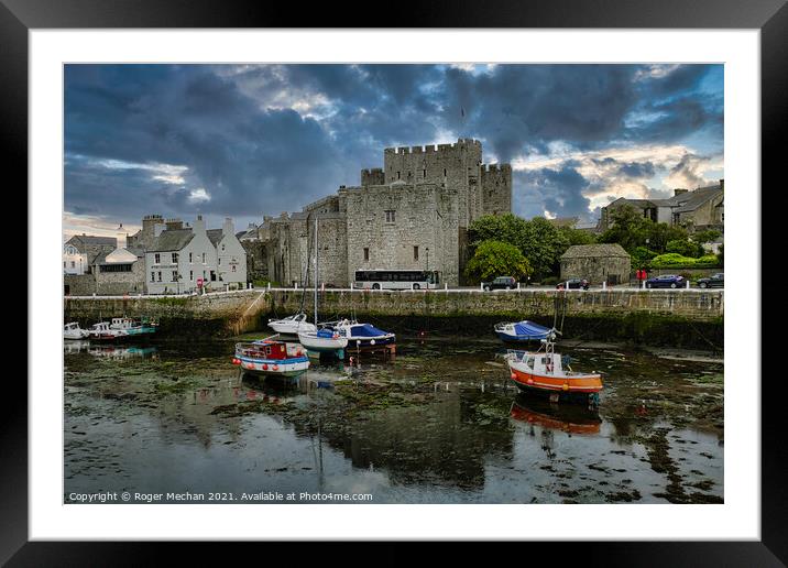 Castle Rushen Overlooking the Charming Isle of Man Framed Mounted Print by Roger Mechan
