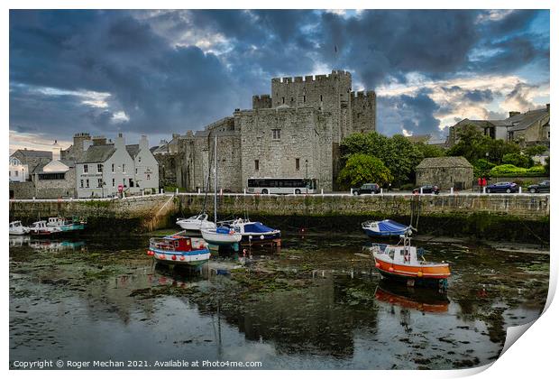 Castle Rushen Overlooking the Charming Isle of Man Print by Roger Mechan