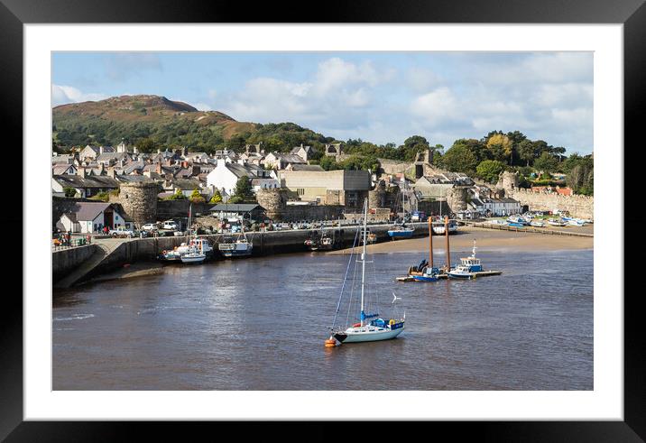 Conwy harbour at low tide Framed Mounted Print by Jason Wells