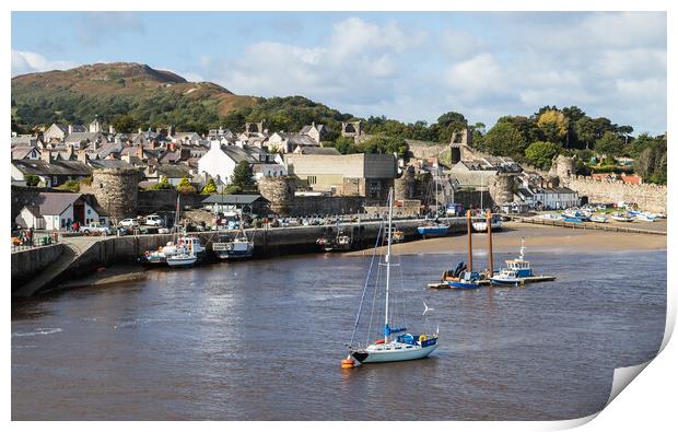 Conwy harbour at low tide Print by Jason Wells