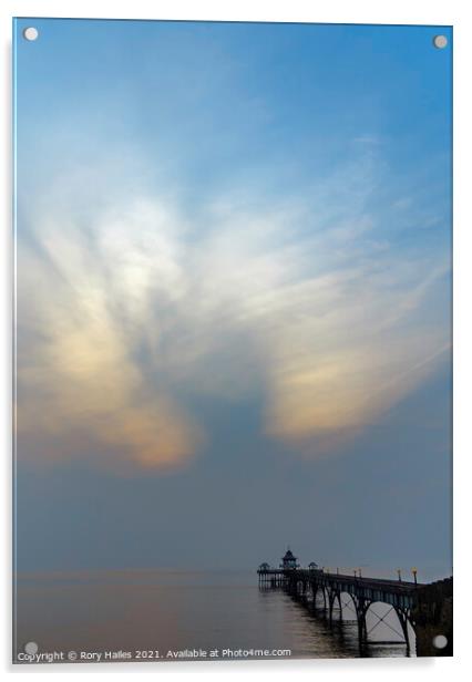Clevedon Pier cloud formation overhead Acrylic by Rory Hailes