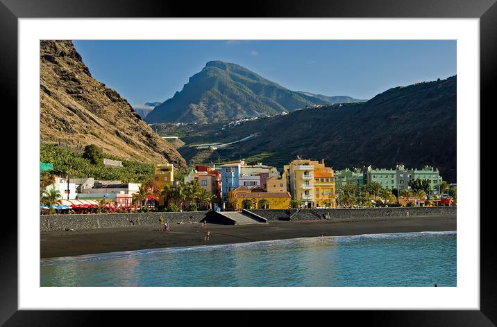 Tazacorte Beach La Palma Framed Mounted Print by Geoff Storey