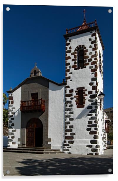 La Palma Church Acrylic by Geoff Storey