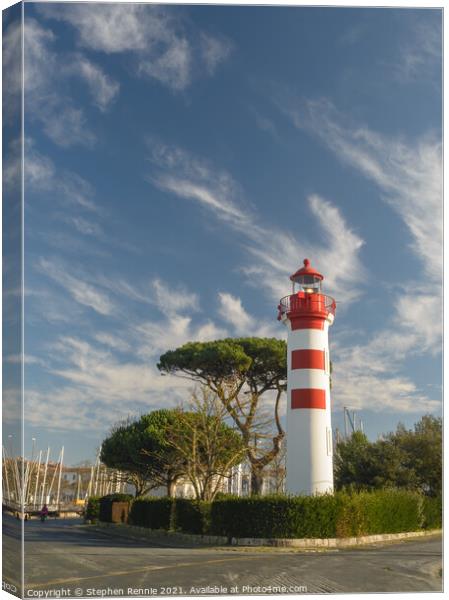 Red lighthouse at La Rochelle France Canvas Print by Stephen Rennie