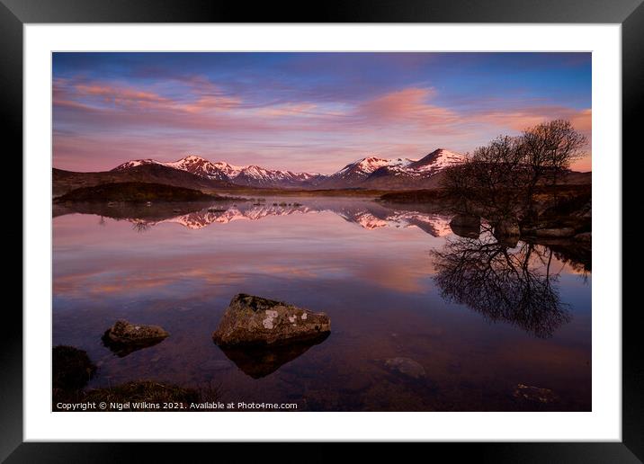 Lochan na h-Achlaise Framed Mounted Print by Nigel Wilkins