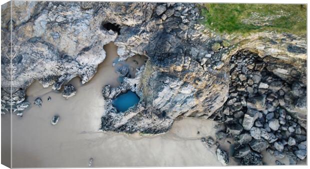 Drone view of Blue Pool Bay Canvas Print by Leighton Collins