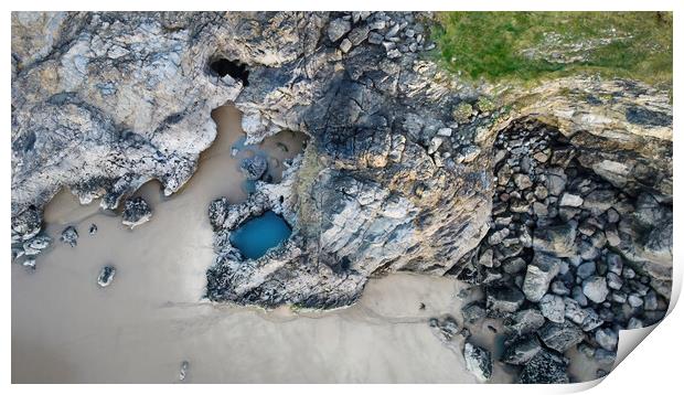 Drone view of Blue Pool Bay Print by Leighton Collins