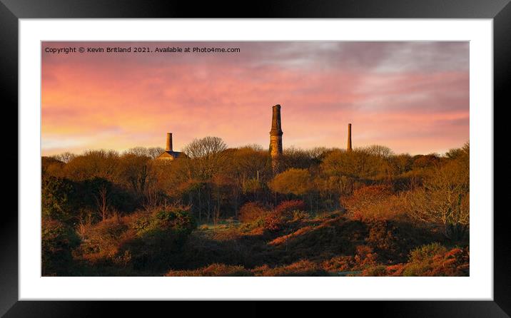 Old cornish tin mines Framed Mounted Print by Kevin Britland