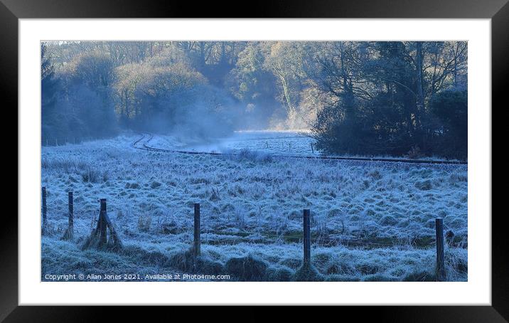 Cold and crispy morning Framed Mounted Print by Allan Jones