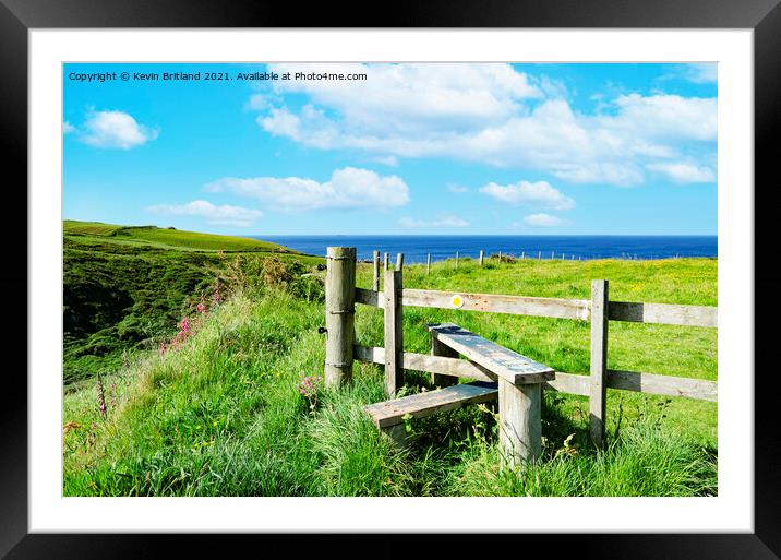Cornish landscape Framed Mounted Print by Kevin Britland