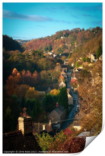 Chalford valley, autumn Print by Chris Rose