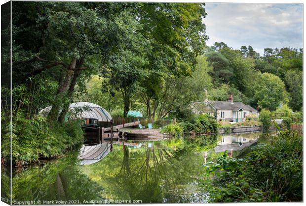 Lock Keeper's Cottage, Basingstoke Canal, England  Canvas Print by Mark Poley