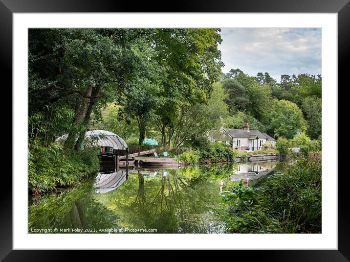Lock Keeper's Cottage, Basingstoke Canal, England  Framed Mounted Print by Mark Poley