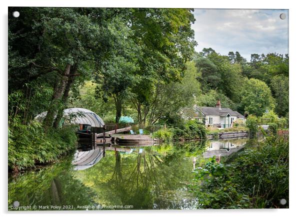 Lock Keeper's Cottage, Basingstoke Canal, England  Acrylic by Mark Poley