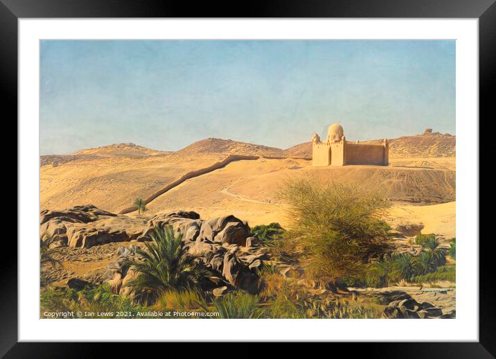 Mausoleum at Aswan Framed Mounted Print by Ian Lewis