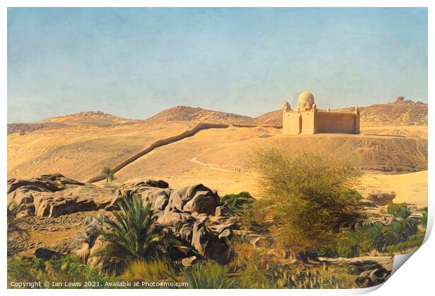 Mausoleum at Aswan Print by Ian Lewis