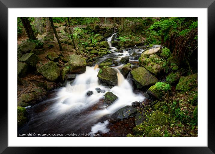 Wyming brook in the Peak district 629 Framed Mounted Print by PHILIP CHALK