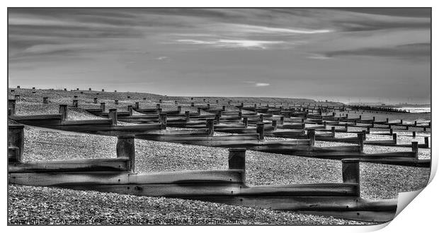 SEA DEFENCES -PETT LEVEL, EAST SUSSEX Print by Tony Sharp LRPS CPAGB