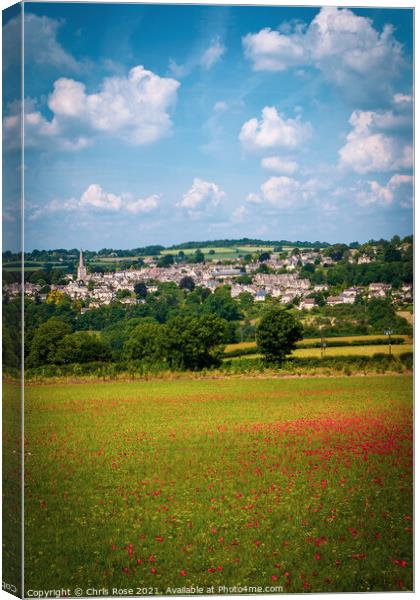 Painswick poppy field Canvas Print by Chris Rose