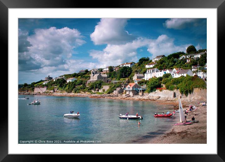St Mawes, seaside view Framed Mounted Print by Chris Rose