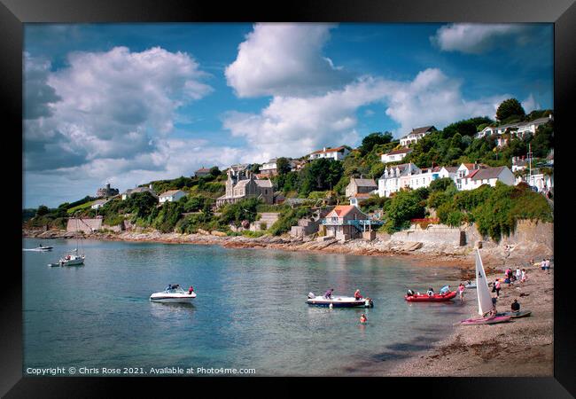 St Mawes, seaside view Framed Print by Chris Rose