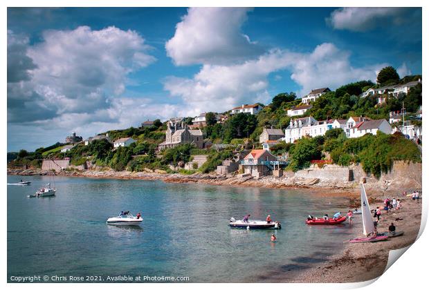 St Mawes, seaside view Print by Chris Rose