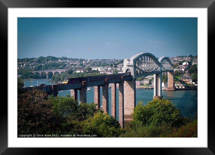 Saltash, Tamar, Brunels rail bridge Framed Mounted Print by Chris Rose