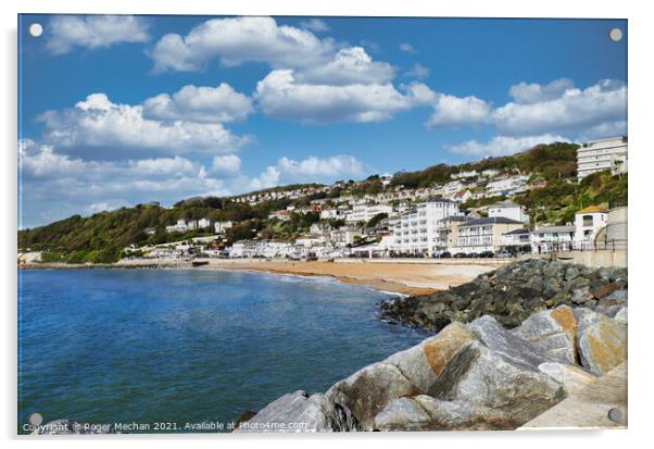 Ventnor Beach Isle of Wight Acrylic by Roger Mechan