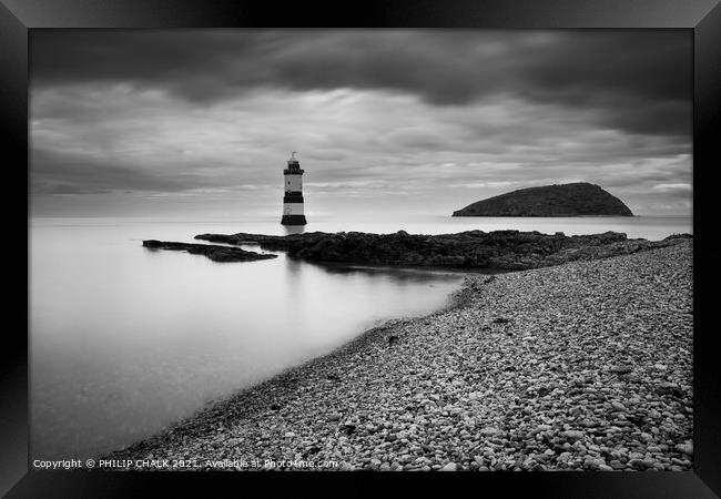 Penmon lighthouse Anglesey Wales 630 Framed Print by PHILIP CHALK