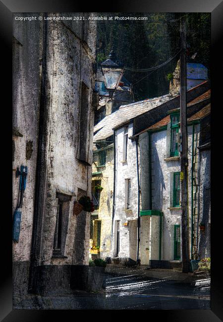 "An Enchanting Back Street in Polperro" Framed Print by Lee Kershaw