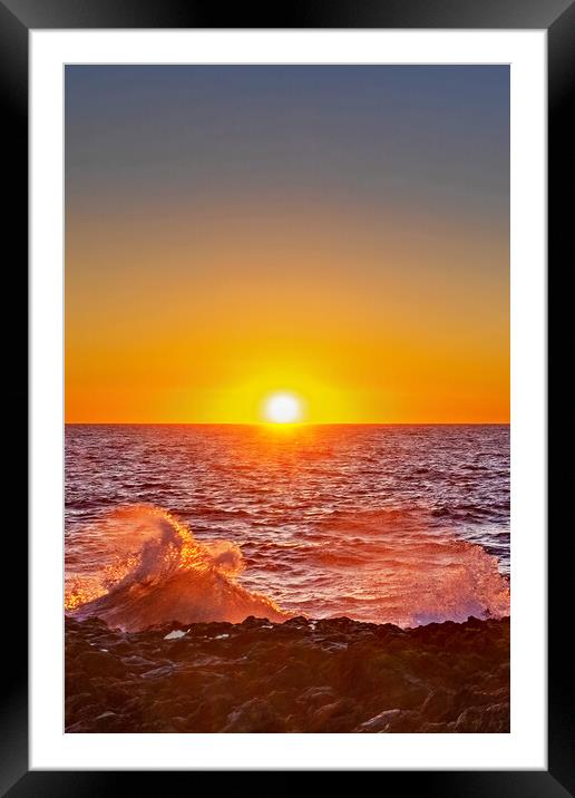 Sunrise from Los Cocoteros, Lanzarote Framed Mounted Print by Joyce Storey