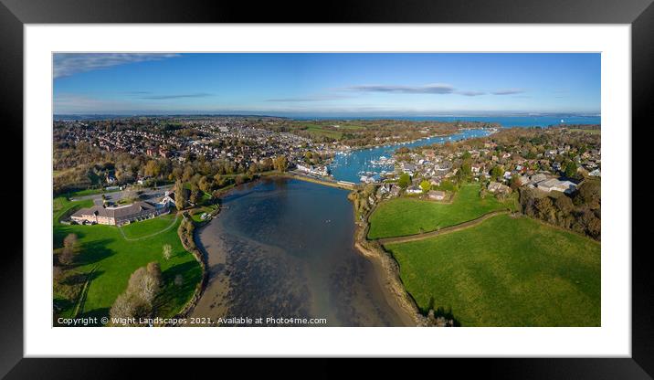 Wootton Creek and The Old Mill Pond Framed Mounted Print by Wight Landscapes