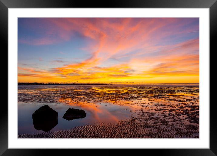 Autumn Sunset over Morecambe Bay (4) Framed Mounted Print by Keith Douglas