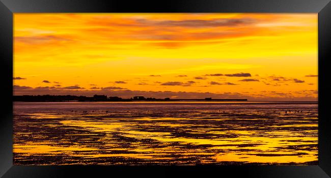 Autumn Sunset over Morecambe Bay (5) Framed Print by Keith Douglas