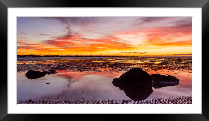 Autumn Sunset over Morecambe Bay (7) Framed Mounted Print by Keith Douglas