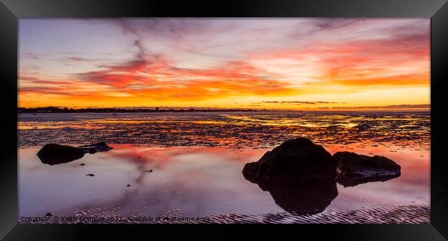 Autumn Sunset over Morecambe Bay (7) Framed Print by Keith Douglas