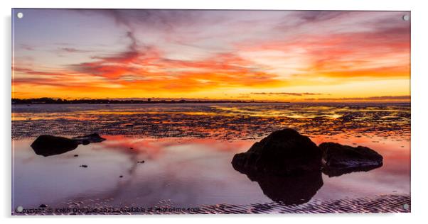 Autumn Sunset over Morecambe Bay (7) Acrylic by Keith Douglas