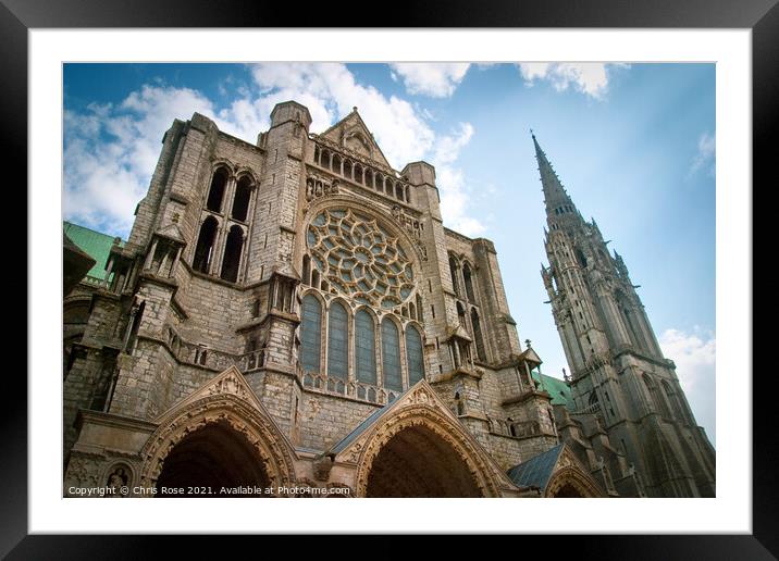 Chartres Cathedral detail Framed Mounted Print by Chris Rose