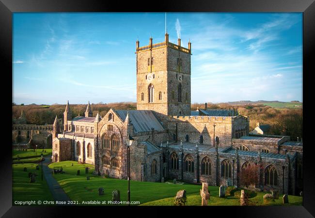 St Davids Cathedral Framed Print by Chris Rose