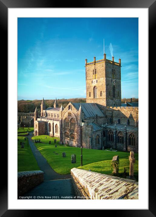 St Davids Cathedral Framed Mounted Print by Chris Rose
