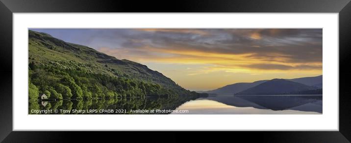 DAWN OVER CRUMMOCK WATER - ENGLISH LAKE DISTRICT Framed Mounted Print by Tony Sharp LRPS CPAGB