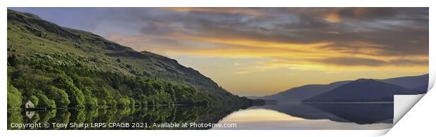 DAWN OVER CRUMMOCK WATER - ENGLISH LAKE DISTRICT Print by Tony Sharp LRPS CPAGB