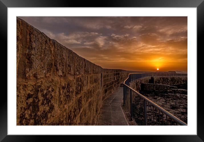 View of Sunrise from Citadel, Gozo Malta Framed Mounted Print by Maggie Bajada