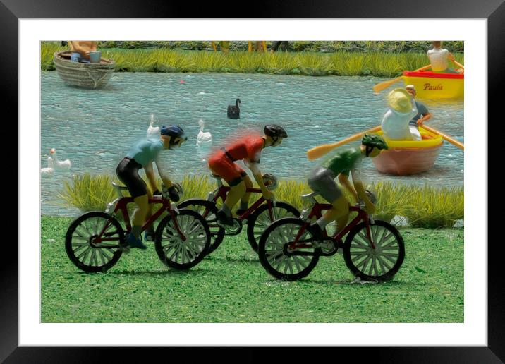 Cycling The Country Park 2 Framed Mounted Print by Steve Purnell