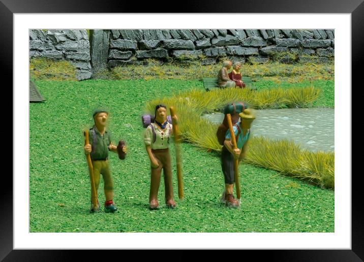 Hikers At The Country Park Framed Mounted Print by Steve Purnell