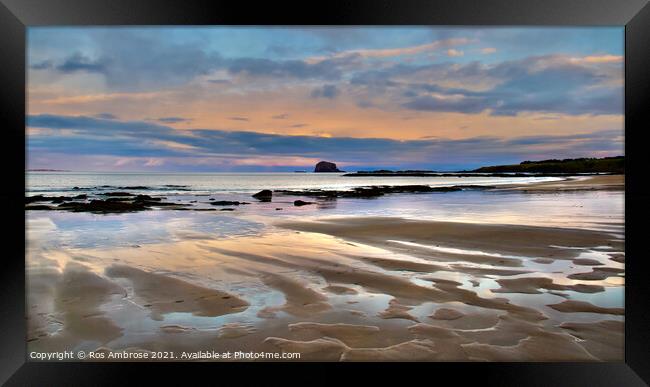 Serenity at Dusk: North Berwick Beach Framed Print by Ros Ambrose