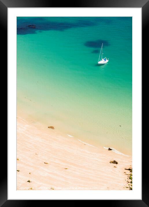 Beauport Bay, Jersey, Channel Islands Framed Mounted Print by Justin Foulkes
