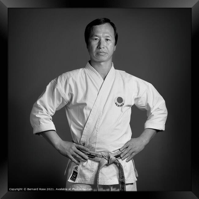 Enoeda Sensei dojo portrait Framed Print by Bernard Rose Photography