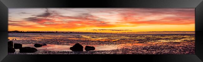 Morecambe Bay Sunset Panorama Framed Print by Keith Douglas